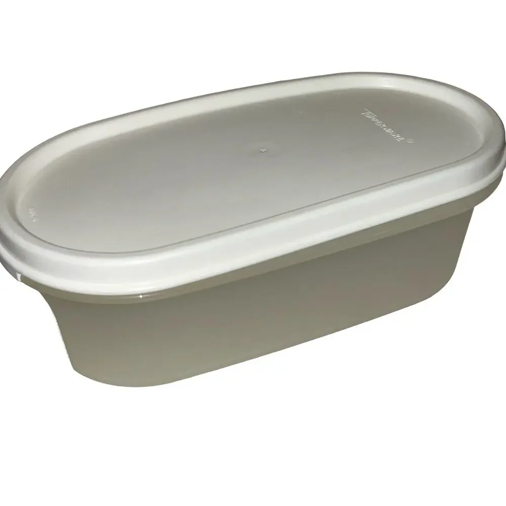 Tupperware Modular Mates Set 12 White Lids Oval 1 & 2 Food Storage Container USA
